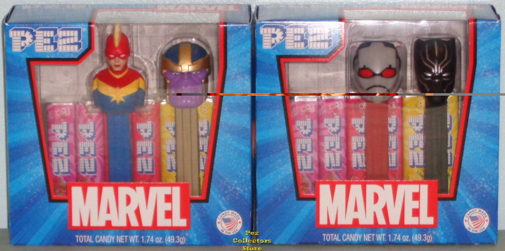 (image for) Captain Marvel, Thanos and Ant Man Black Panther Pez Twin Packs - Click Image to Close