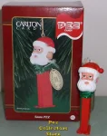 Carlton Cards Pez Santa Ornament from 1999 with box