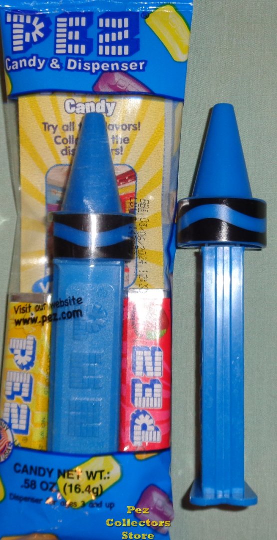 (image for) Cerulean Blue Crayola Crayon Pez MIB - Click Image to Close