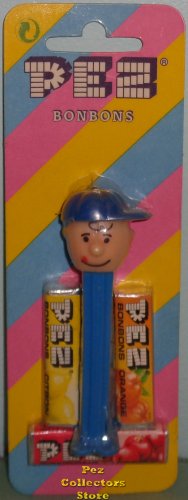 (image for) Charlie Brown with Tongue Pez Mint on Euro Striped Card