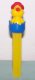 (image for) Dark Yellow Chick in Blue Soft Shell Egg Pez on Yellow NF No Patent Austria