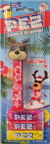 (image for) USA Exclusive Christmas In July Reindeer Hawaiian Printed Stem Ltd. Ed Pez MOC