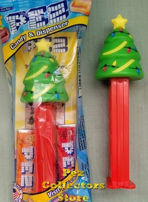 (image for) 2023 Christmas Tree with Light Strings and Garland Red Stem MIB