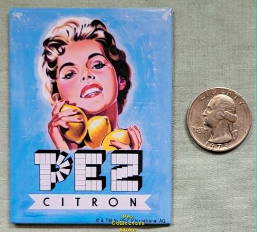 (image for) Pez Citron Advertising Girl 2" x 3" Magnet by Nostalgic Art