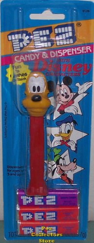 (image for) Classic Disney Pluto Pez on Red Mint on Disney Stars Card