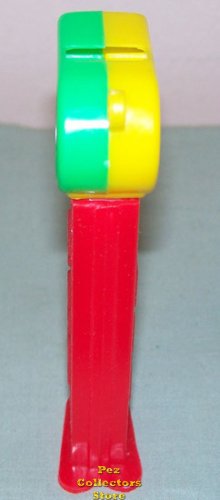 (image for) Coach Whistle Pez Green and Yellow Loop on Red