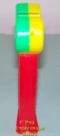 Coach Whistle Pez Green and Yellow Loop on Red
