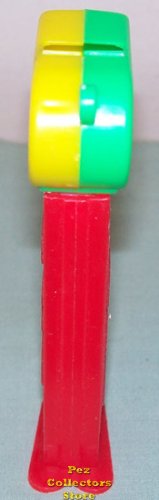 (image for) Coach Whistle Pez Yellow and Green Loop on Red