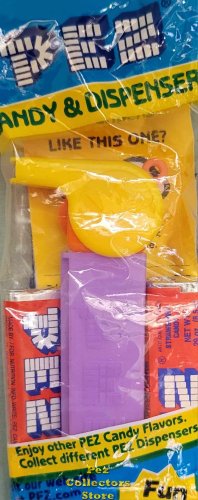 (image for) Coach Whistle Pez Yellow and Orange Loop on Purple MIB