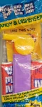 (image for) Coach Whistle Pez Yellow and Orange Loop on Purple MIB