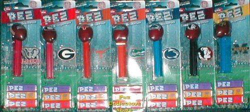 (image for) NCAA College Football Pez Set of 7 Limited Edition