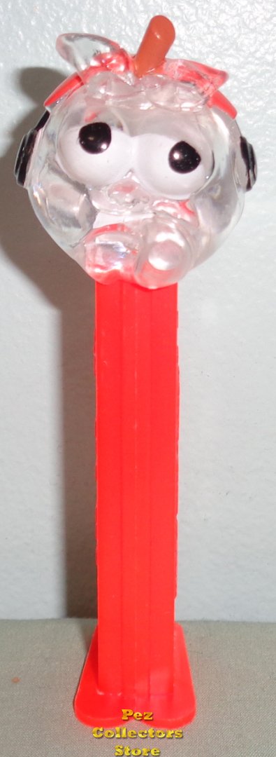 (image for) Clear Colorless Crystal Sourz Green Apple Pez Loose - Click Image to Close