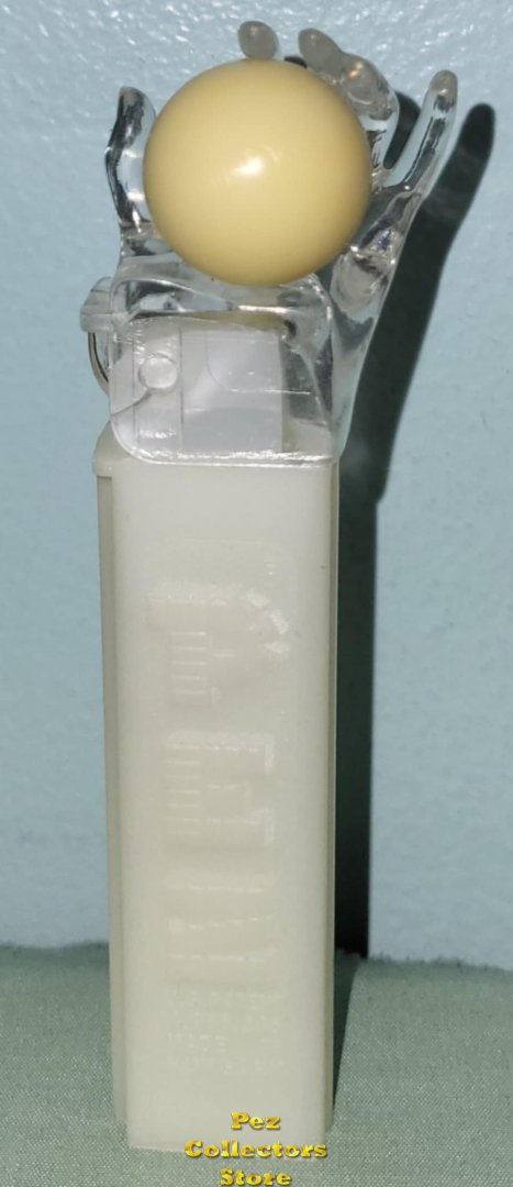 (image for) Colorless Crystal Hand with Unprinted NonGlow Ball on a GITD Stem Test Piece