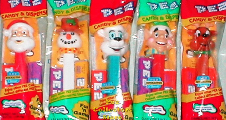 (image for) Complete 2002 Christmas Pez Set MIB