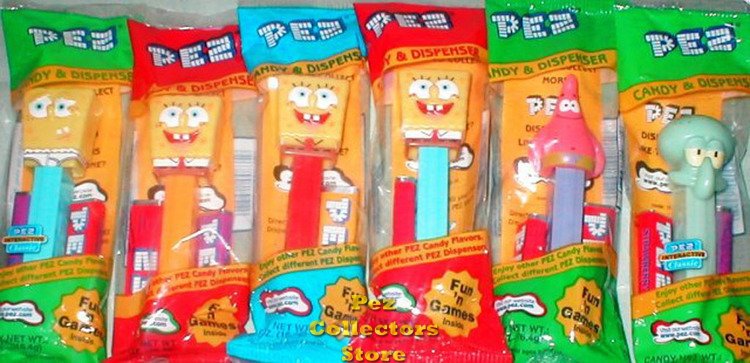 (image for) Complete set of 6 Spongebob and Friends Pez Mint in Bag - Click Image to Close