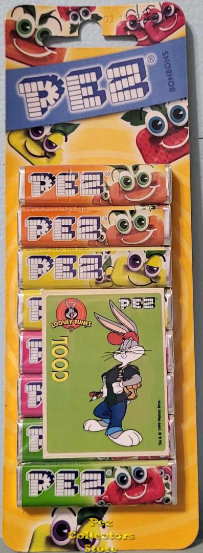 (image for) Euro Fruit Pez 8 pack w Cool Tunes Bugs Baseball Sticker