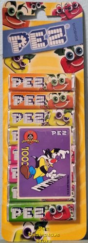 (image for) Euro Fruit Pez 8 pack w Cool Tunes Sylvester on Keyboard Sticker