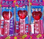 (image for) 2009 Set of 3 Red Crystal Pez Short Valentine Hearts MIB