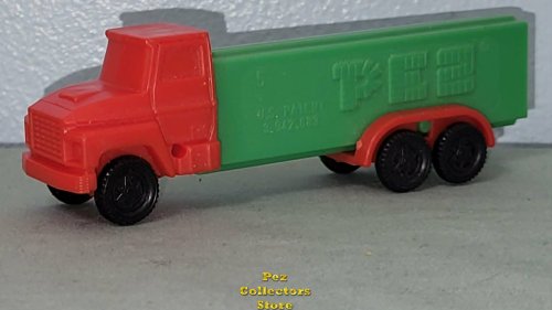(image for) CR Series Truck R1 Red Cab on Green Trailer Pez
