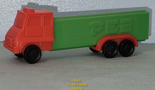 (image for) CR Series Truck R3 Red Cab on Green Trailer Pez
