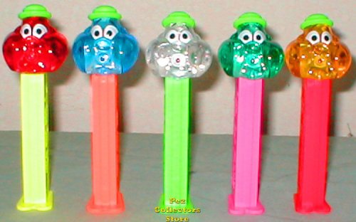 (image for) Colored Crystal Bubbleman Pez Set of 5 Pez Offer 60