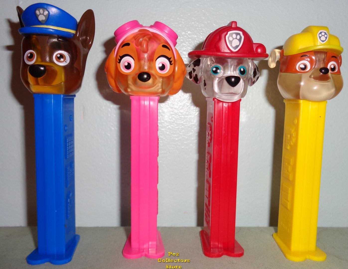 (image for) Paw Patrol Crystal Chase, Marshall, Skye and Rubble Pez Loose - Click Image to Close