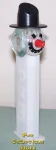 (image for) Blue Tint Crystal Snowman B Pez with Black Hat Loose