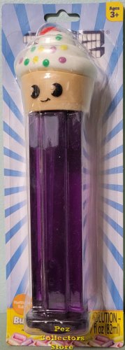 (image for) PEZ Treats Cupcake Bubble Wand Mint on Card