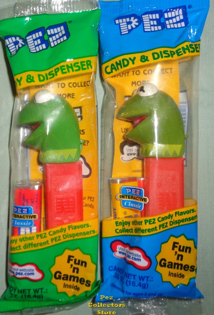 (image for) Darker Green Kermit Zigzag Collar Muppets Pez Series 2