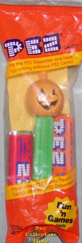 (image for) Die Cut Face Pumpkin A Pez TF Green Stem MIB