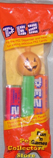 (image for) Die Cut Face Pumpkin A Pez TF Green Stem MIB