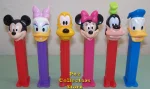 Disney Classic Mickey Mouse Pez Set of 6 Loose