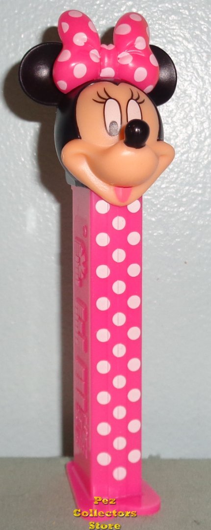 (image for) Disney Jr Minnie Mouse Pez - Pink with White Polka-dots Loose - Click Image to Close