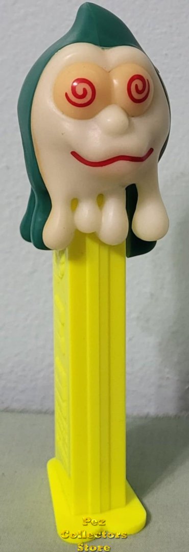 Dark Green Slimy Sid with GITD Face and Non Glow Eyes Test or Backdoor Pez