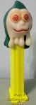 (image for) Dark Green Slimy Sid with GITD Face and Non Glow Eyes Test or Backdoor Pez