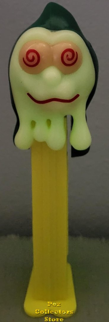 Modal Additional Images for Dark Green Slimy Sid with GITD Face and Non Glow Eyes Test or Backdoor Pez