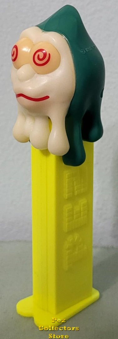 (image for) Dark Green Slimy Sid with GITD Face and Non Glow Eyes Test or Backdoor Pez