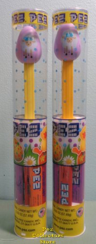 (image for) 2017 Easter Egg with Lamb Pez Dark Yellow Stem in Tube