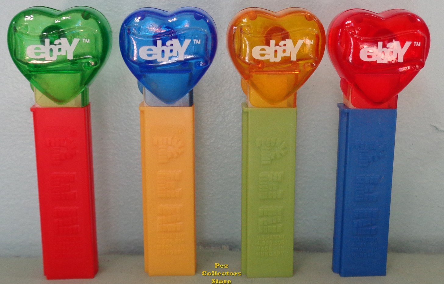 (image for) eBay Heart Pez Set of 4 Loose - Click Image to Close