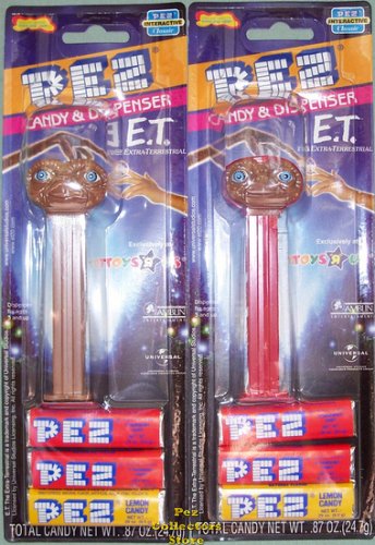 (image for) 2 ET Pez Red and Brown Mint on ToysRUS Cards
