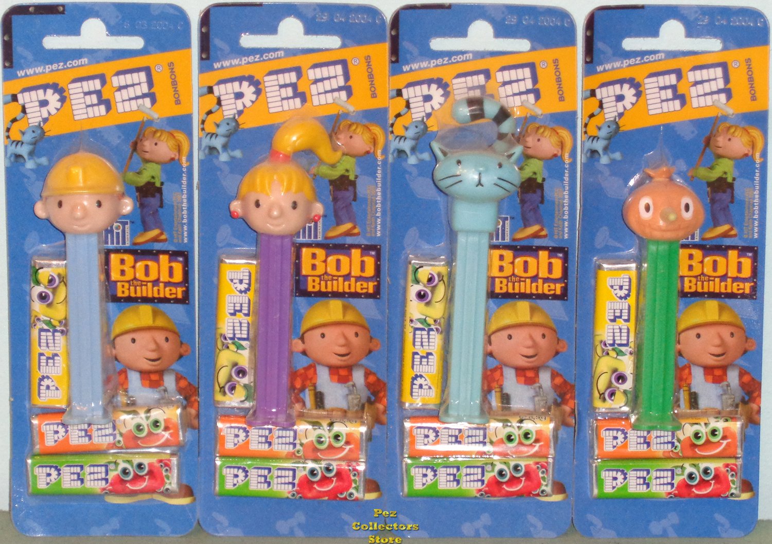 (image for) European Bob the Builder, Wendy, Spud, Pilchard Mint on Card