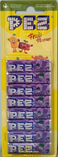 (image for) European Grape Fruit Flavours Pez 8 Pack Card