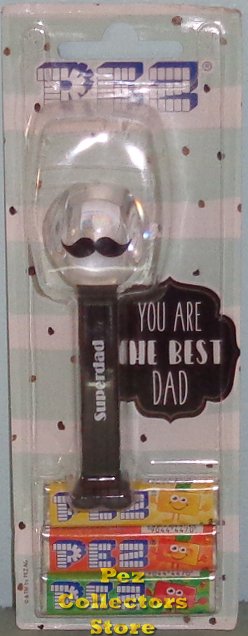 (image for) European Father's Day Superdad Mustache Pez MOEC