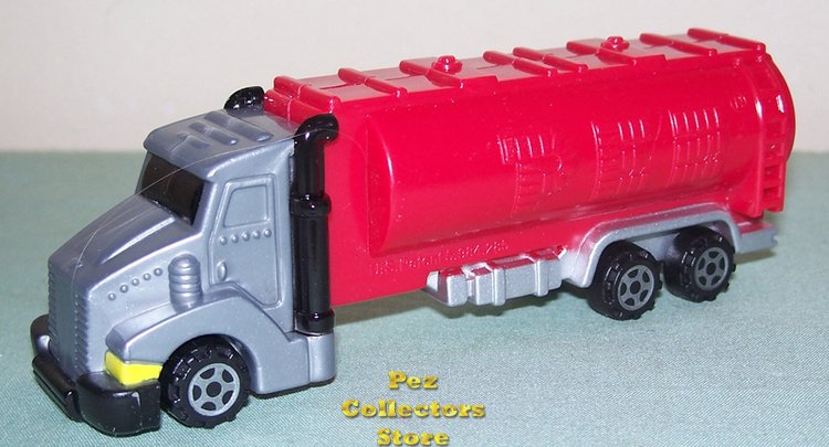 (image for) 2010 Eurotransporter Tanker Truck Pez Big Smokestack Gray on Red - Click Image to Close