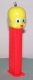 (image for) European Tweety Pez with molded eyelashes on Neon Red