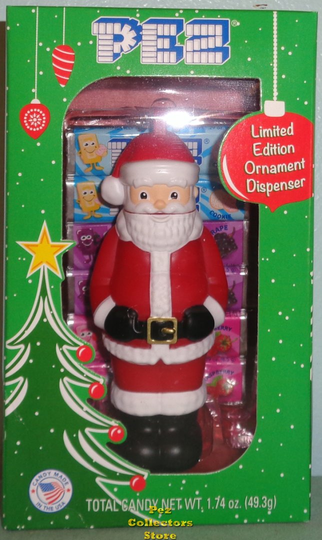 (image for) Full Body Dark Red Santa Pez Ornament Mint in Package - Click Image to Close