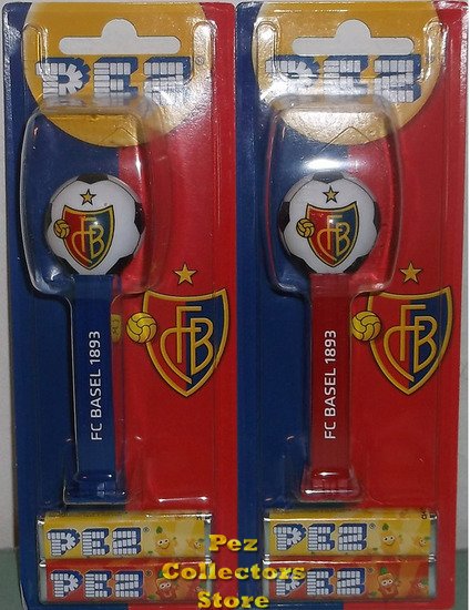 (image for) 2014 FC Basel Swiss Soccer Ball Pez pair MOC
