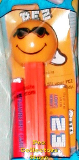 (image for) Cool Funky Face Pez on Orange Stem MIP