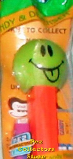 (image for) Silly Funky Face Pez on Orange Stem MIP
