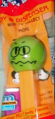 (image for) Worried Funky Face Pez on Yellow Stem MIP